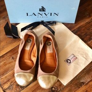 Lanvin Cap Toe Ballerina Flat Size 36
